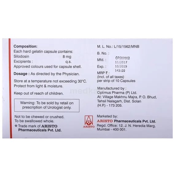 prostagard 8mg capsule 10's